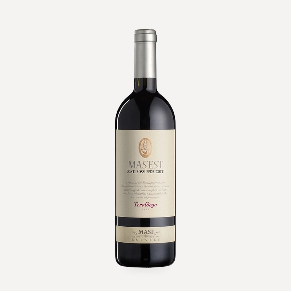 Bossi Fedrigotti Mas'est Teroldego Vigneti delle Dolomiti IGT wine — Conti Bossi Fedrigotti (Masi) winery — Dionysus