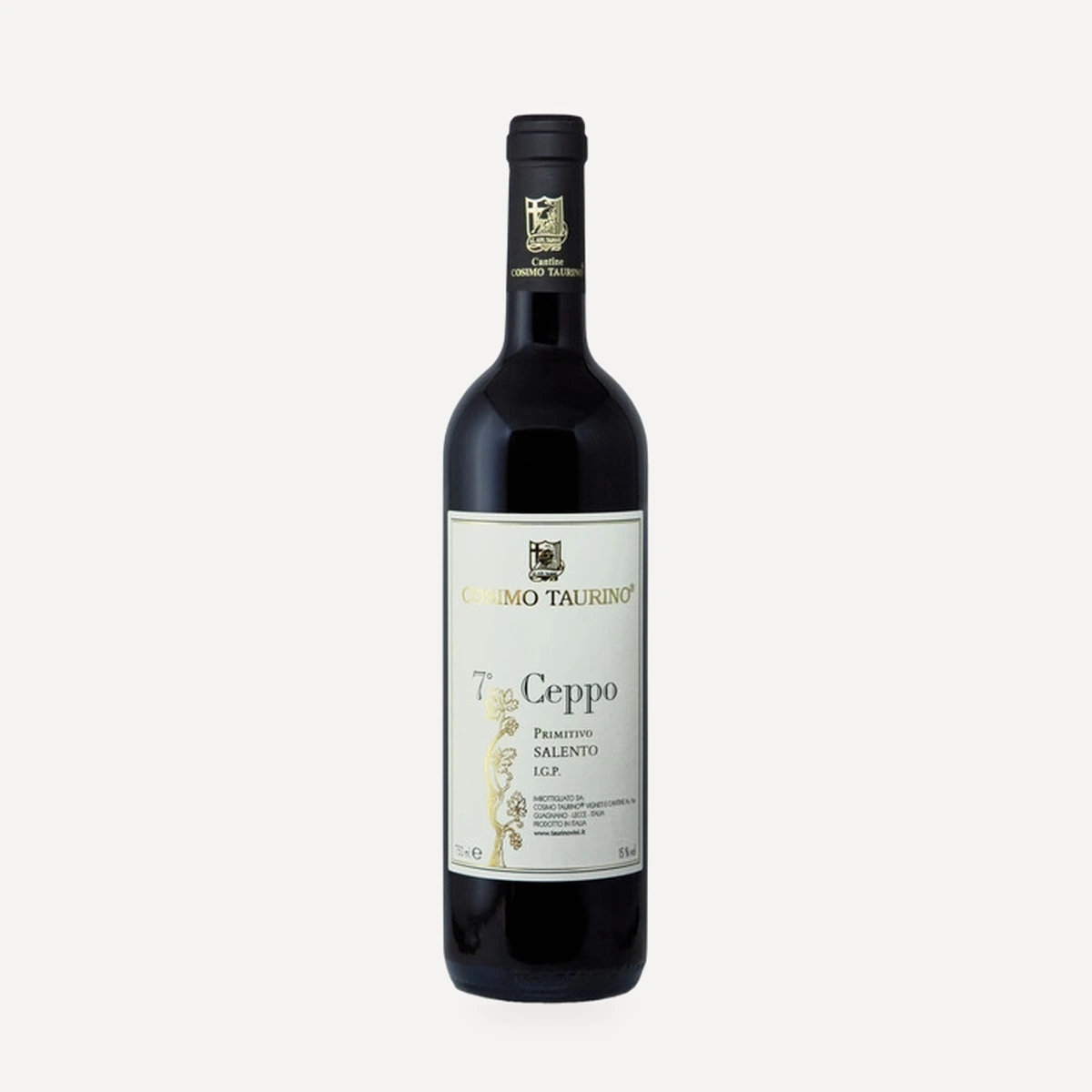 7 Ceppo Primitivo Salento IGP wine — Cosimo Taurino winery — Dionysus