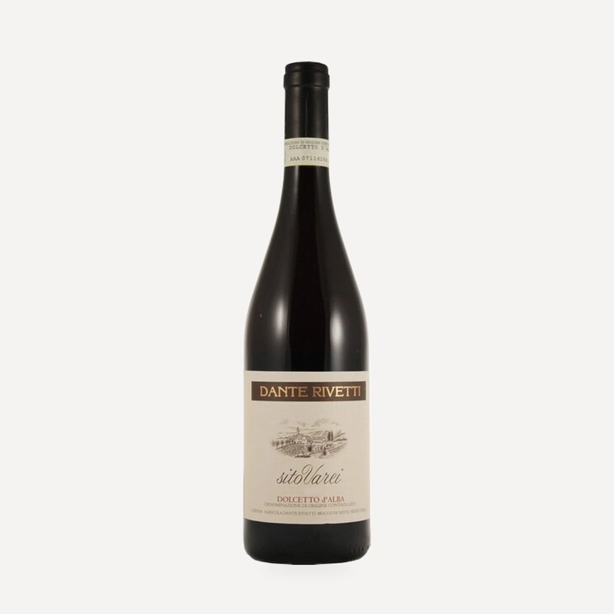 Dolcetto d’Alba Sito Varej DOC wine — Dante Rivetti winery — Dionysus