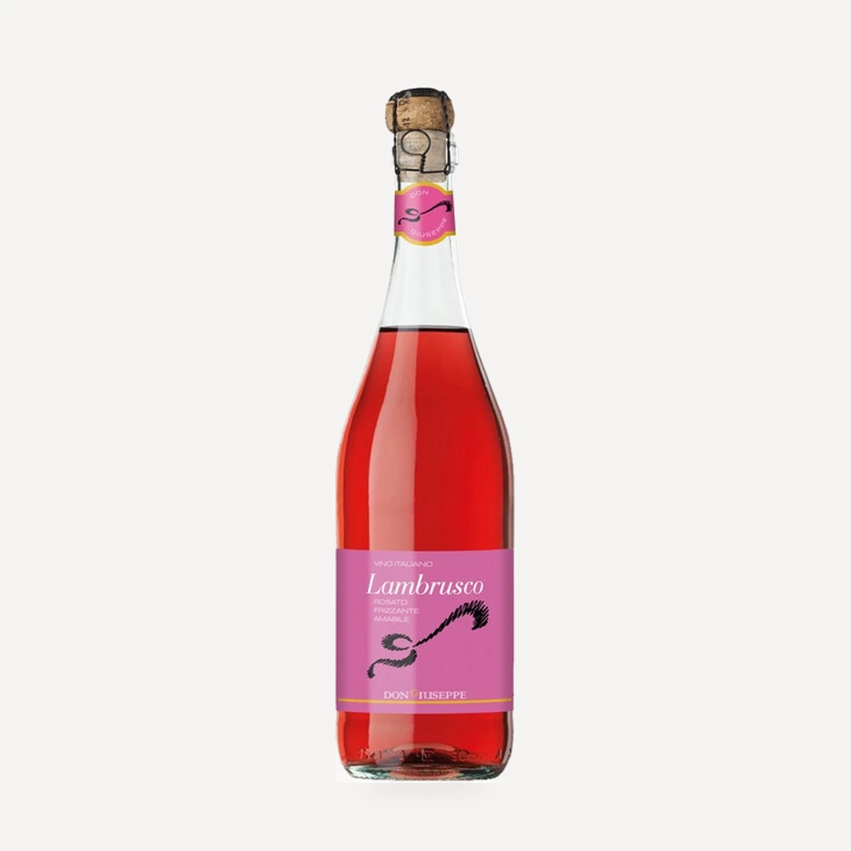 Don Giuseppe Lambrusco dell'Emilia Rosato Amabile IGT wine — Decordi winery — Dionysus
