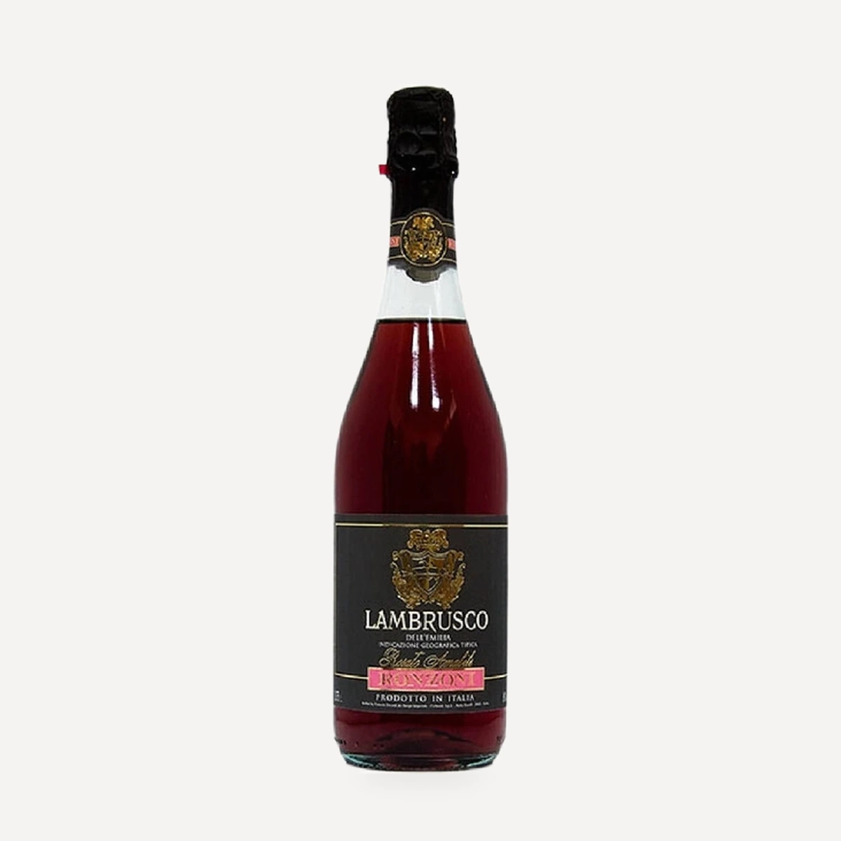 Ronzoni Lambrusco dell'Emilia Rosato Amabile IGT wine — Decordi winery — Dionysus