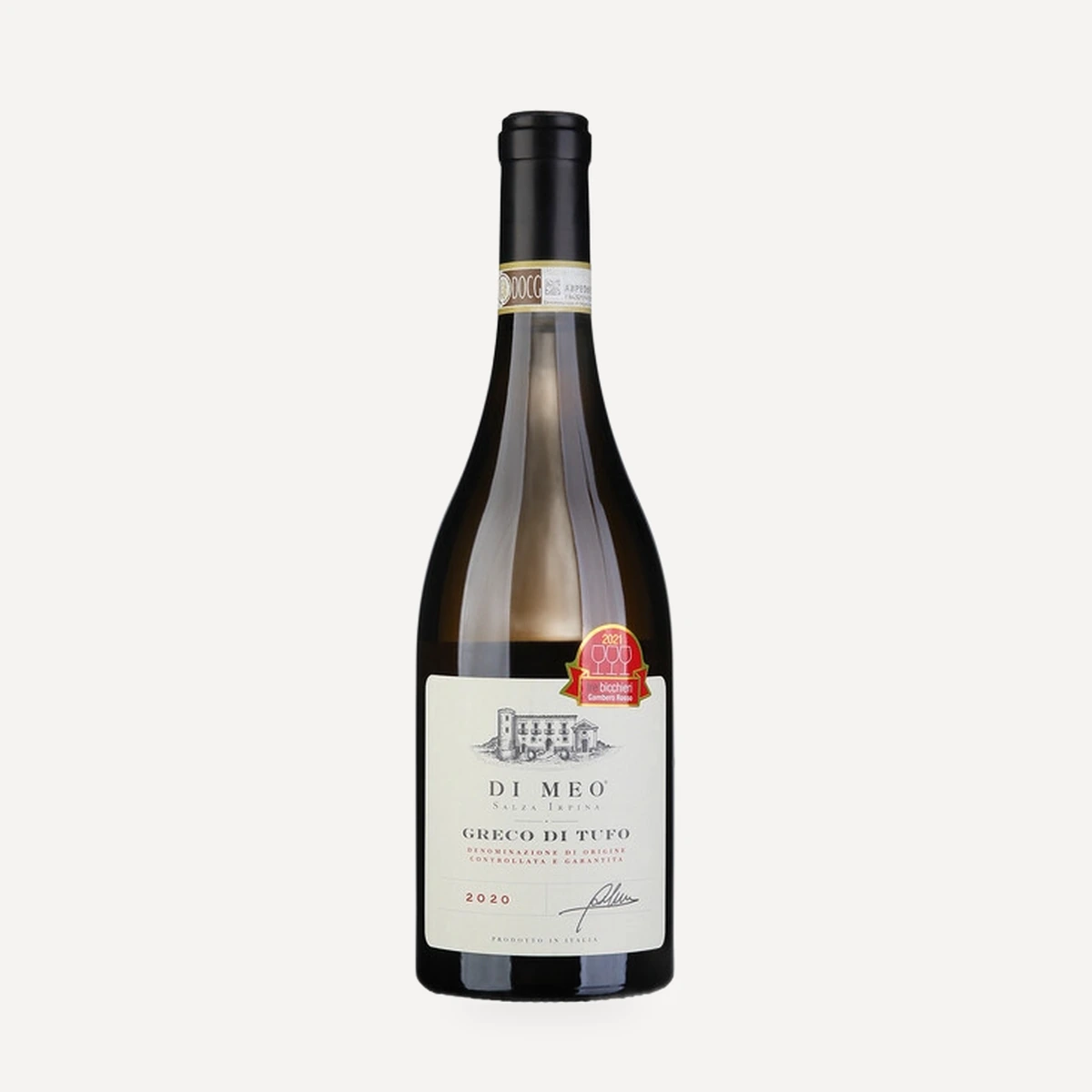 Greco di Tufo DOCG wine — Di Meo winery — Dionysus