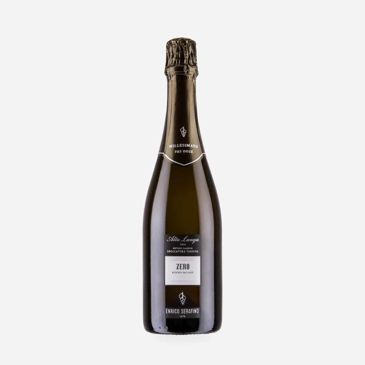 Zero Pas Dosé Alta Langa DOCG wine — Enrico Serafino winery — Dionysus