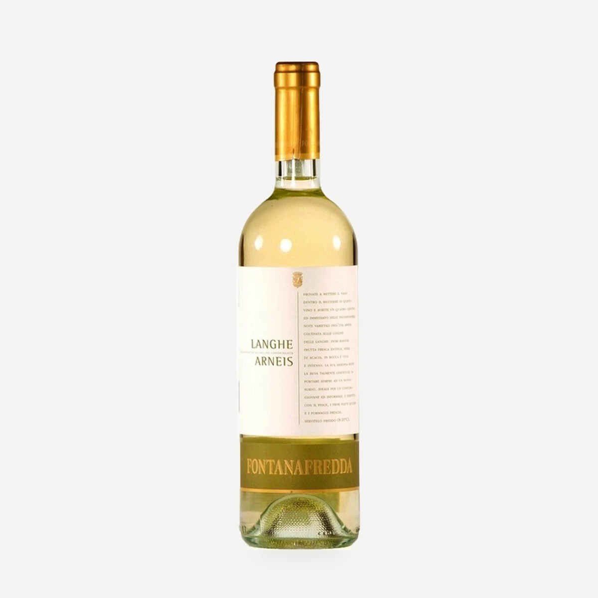Arneis Langhe DOC wine — Fontanafredda winery — Dionysus