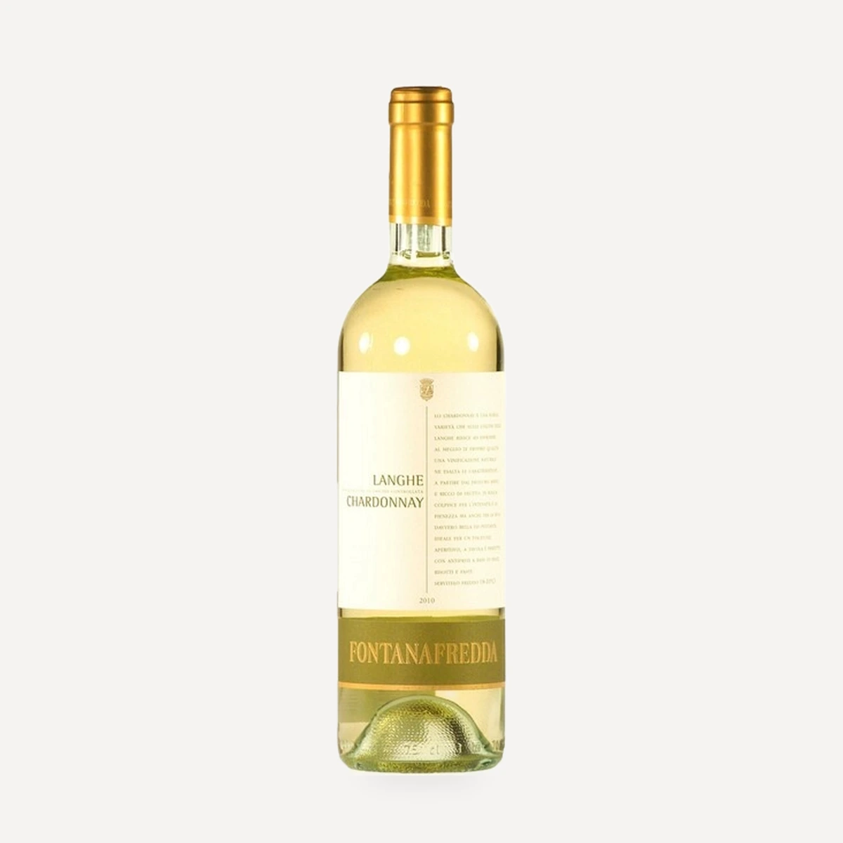 Chardonnay Langhe DOC wine — Fontanafredda winery — Dionysus