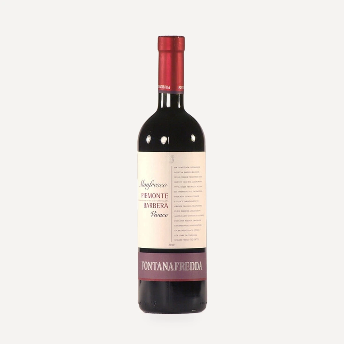 Monfresco Piemonte Barbera Vivace DOC wine — Fontanafredda winery — Dionysus