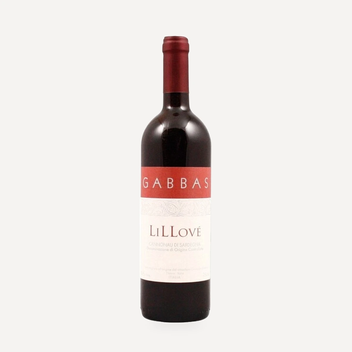 Lillove Cannonau di Sardegna DOC wine — Gabbas winery — Dionysus