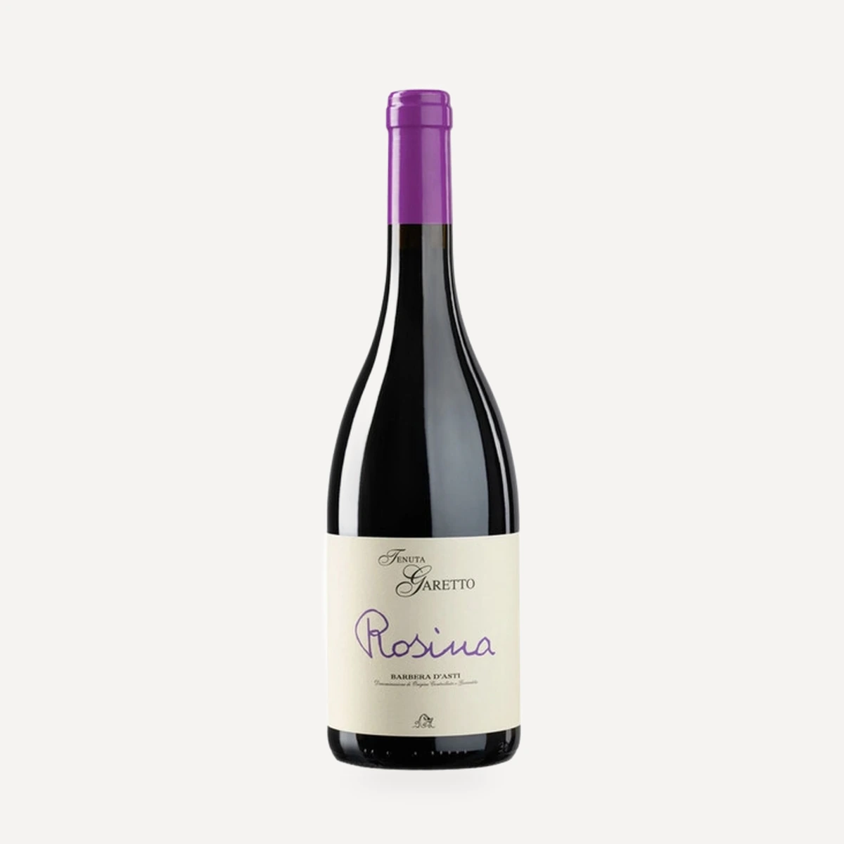 Rosina Barbera d'Asti DOCG wine — Tenuta Garetto winery — Dionysus