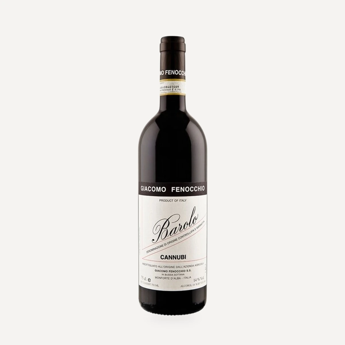 Barolo Cannubi DOCG wine — Giacomo Fenocchio winery — Dionysus