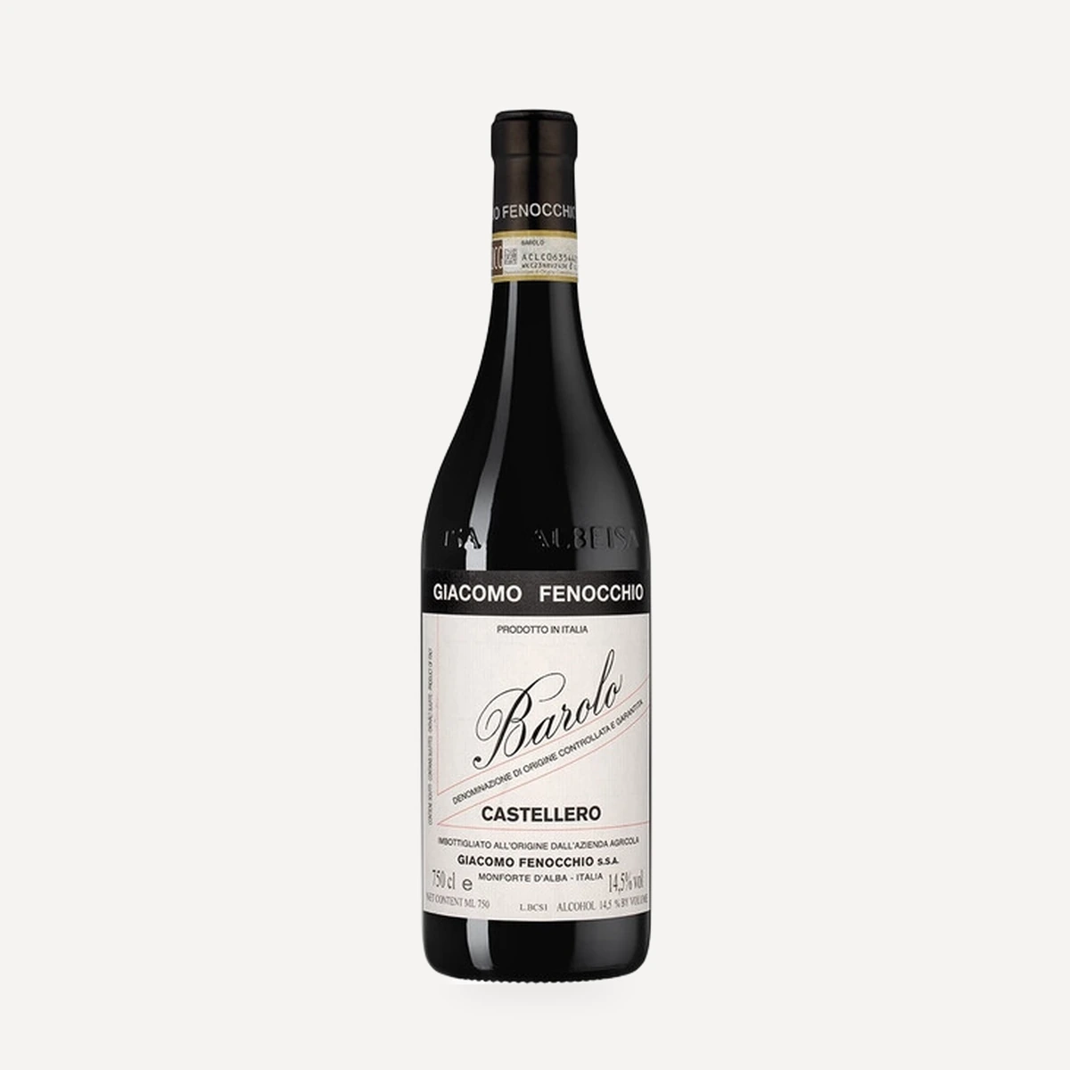 Barolo Castellero DOCG wine — Giacomo Fenocchio winery — Dionysus