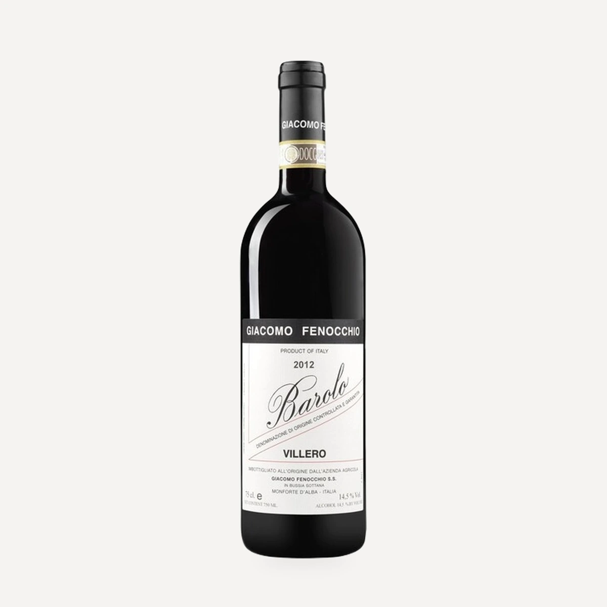 Barolo Villero DOCG wine — Giacomo Fenocchio winery — Dionysus