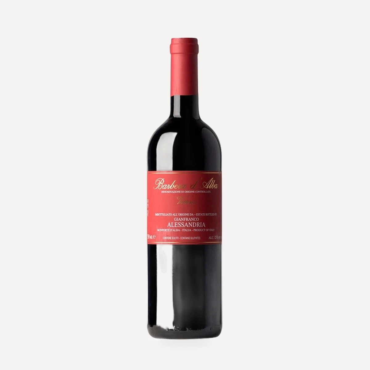 Barbera d'Alba Vittoria DOC wine — Gianfranco Alessandria winery — Dionysus
