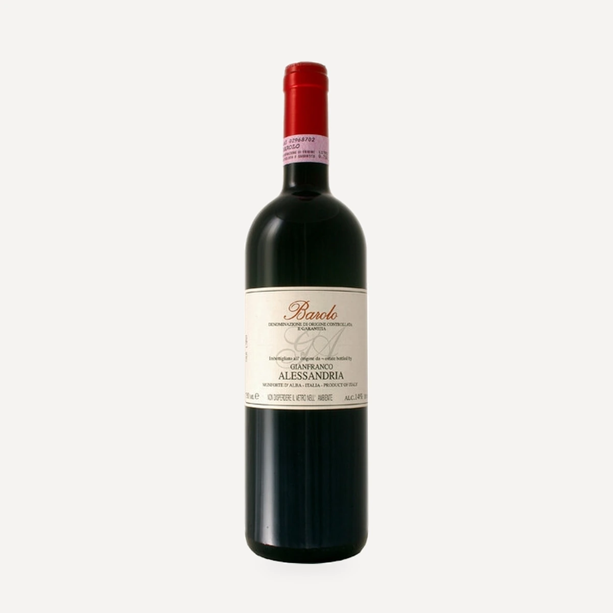 Barolo DOCG wine — Gianfranco Alessandria winery — Dionysus