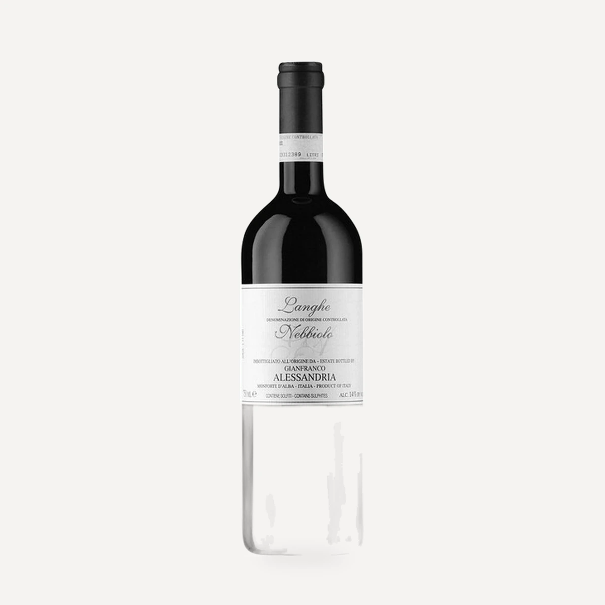 Langhe Nebbiolo DOC wine — Gianfranco Alessandria winery — Dionysus