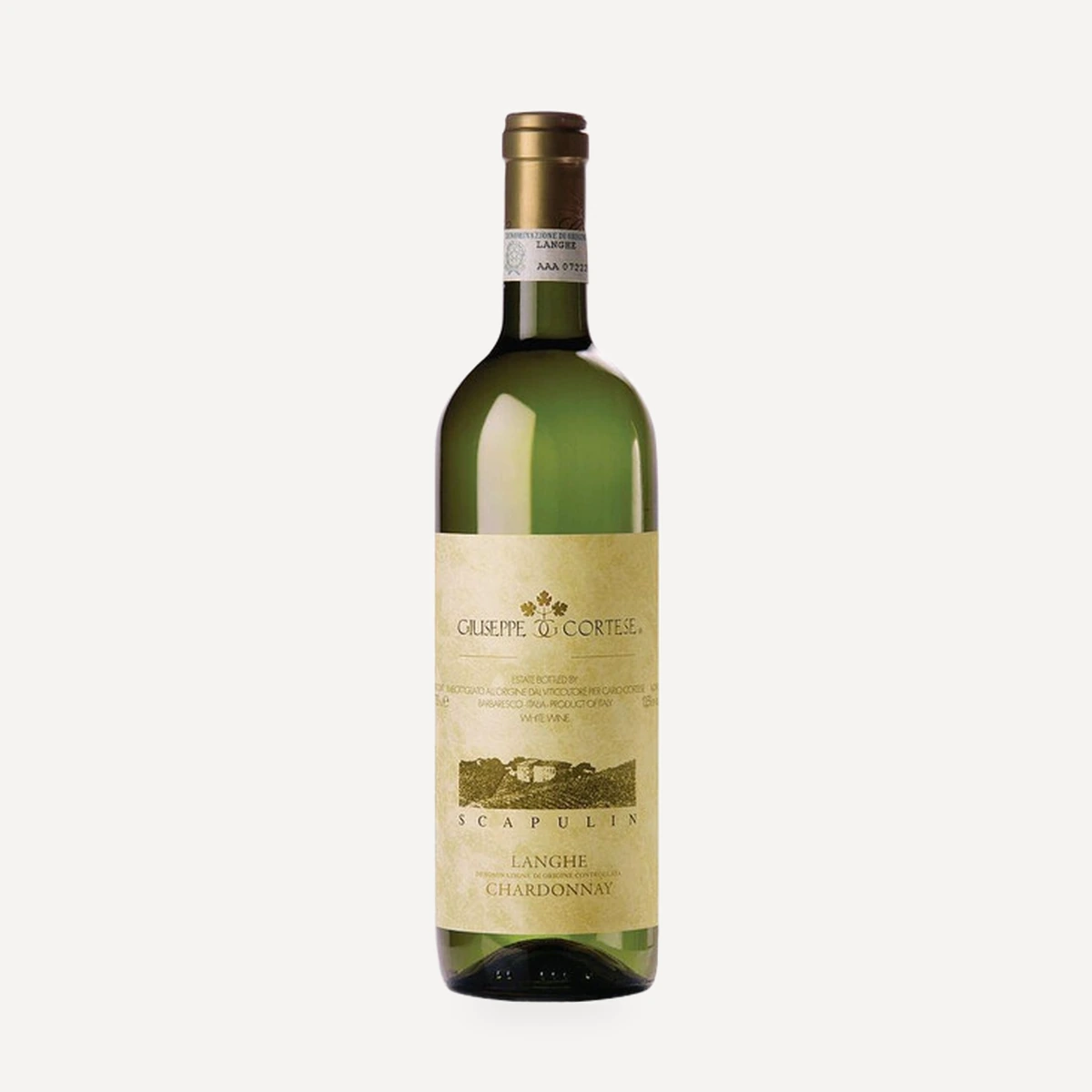 Scapulin Chardonnay Langhe DOC wine — Giuseppe Cortese winery — Dionysus
