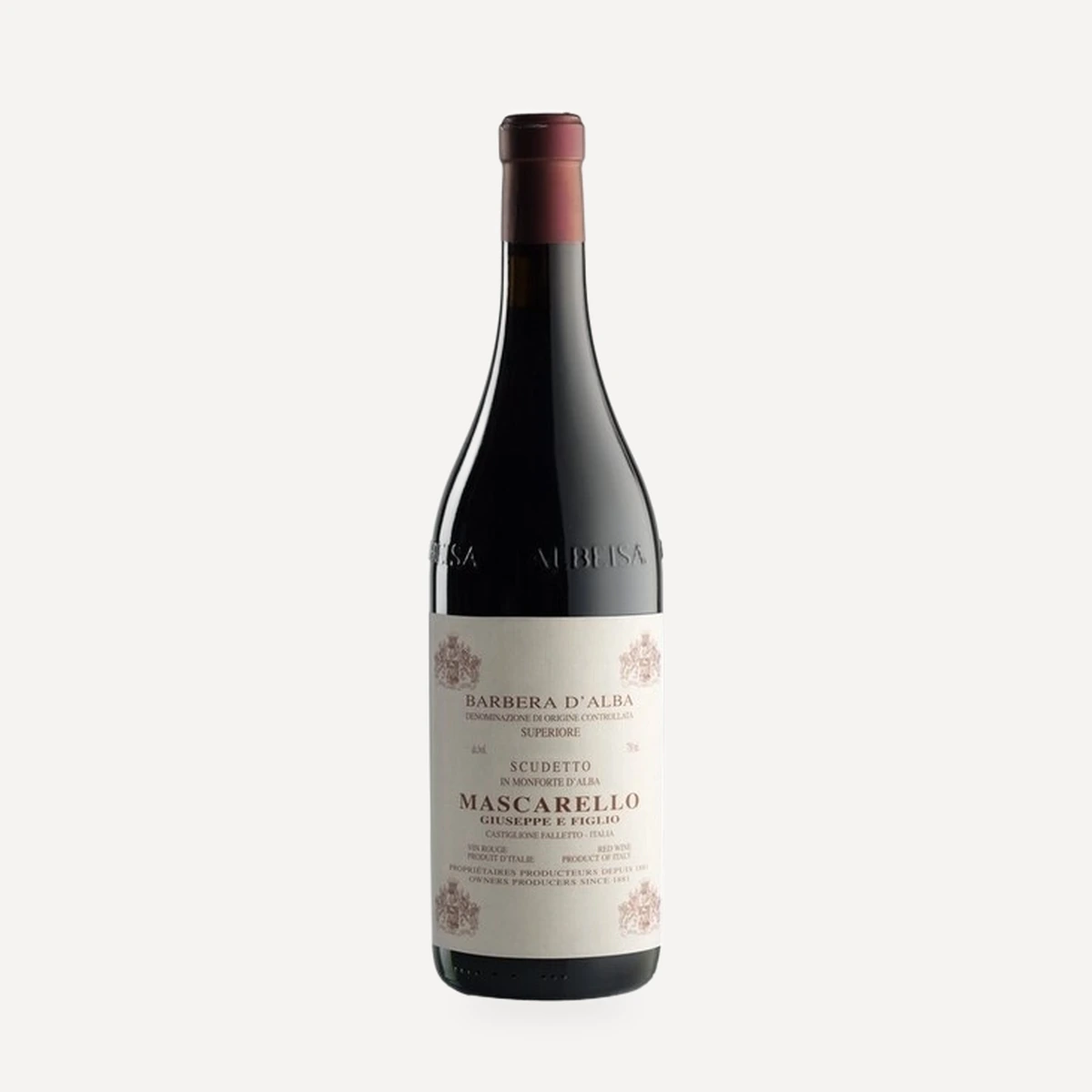 Barbera d’Alba Scudetto® DOC wine — Giuseppe Mascarello e Figlio winery — Dionysus