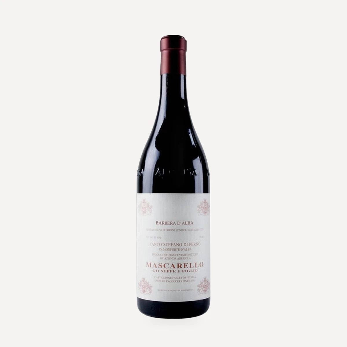 Barbera d’Alba Vigna Santo Stefano di Perno DOC wine — Giuseppe Mascarello e Figlio winery — Dionysus
