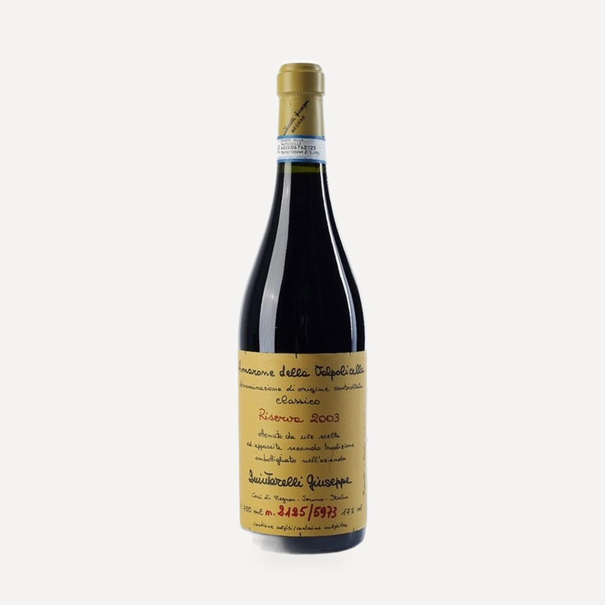 Amarone della Valpolicella Classico Riserva wine — Giuseppe Quintarelli winery — Dionysus