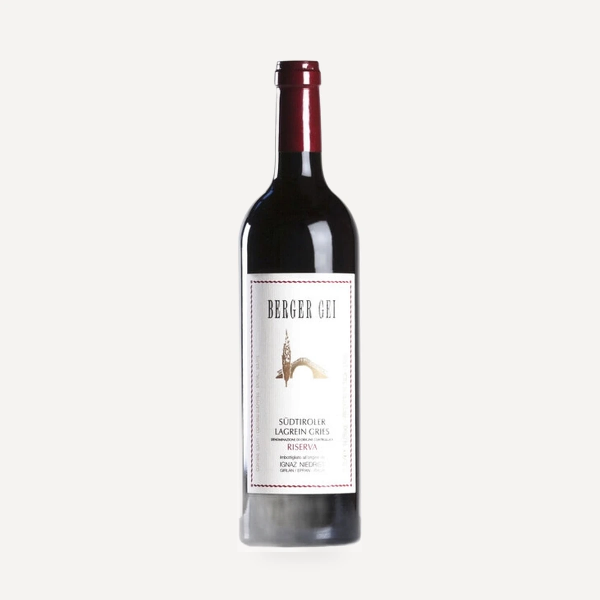 Südtirol Lagrein Berger Gei wine — Ignaz Niedrist winery — Dionysus