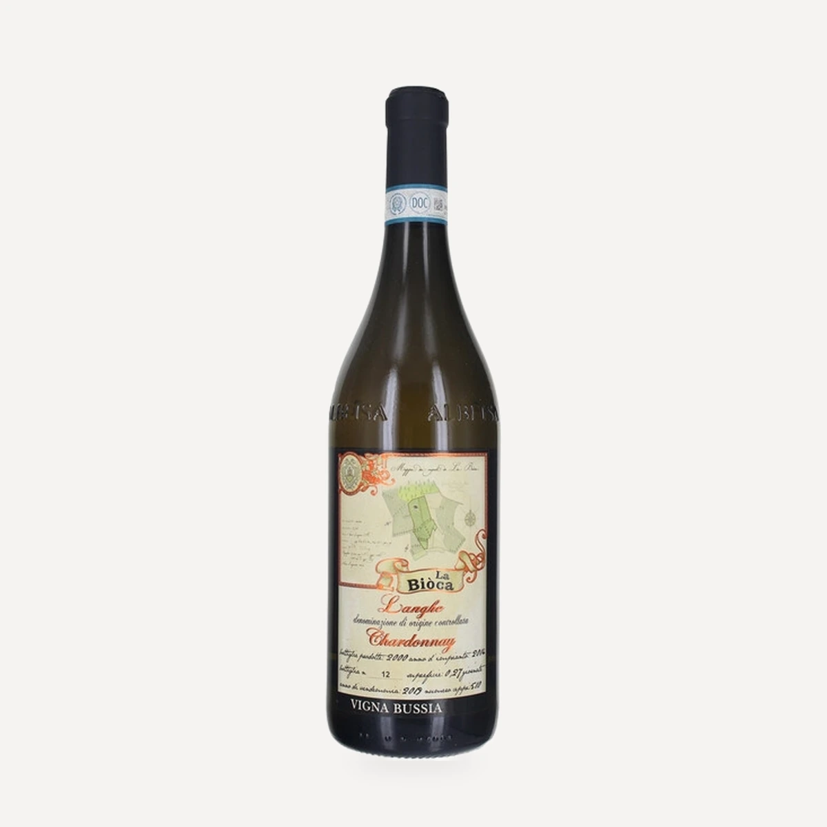 Langhe Chardonnay Vigna Bussia DOC wine — La Bioca winery — Dionysus