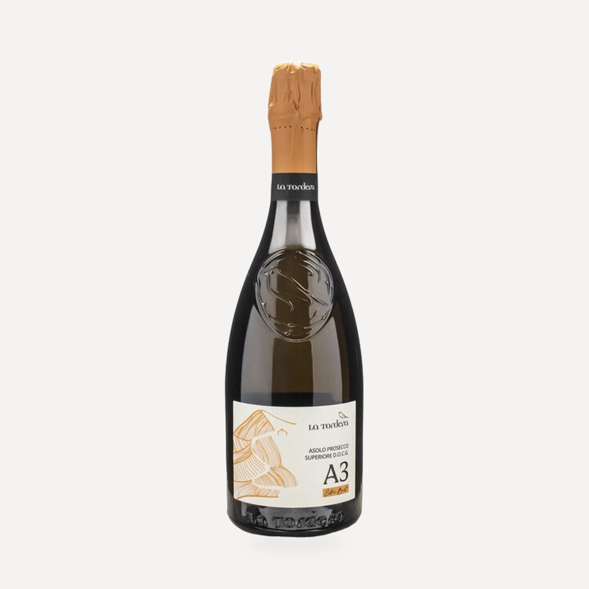 A3 Asolo Prosecco Superiore Extra Brut DOCG wine — La Tordera winery — Dionysus
