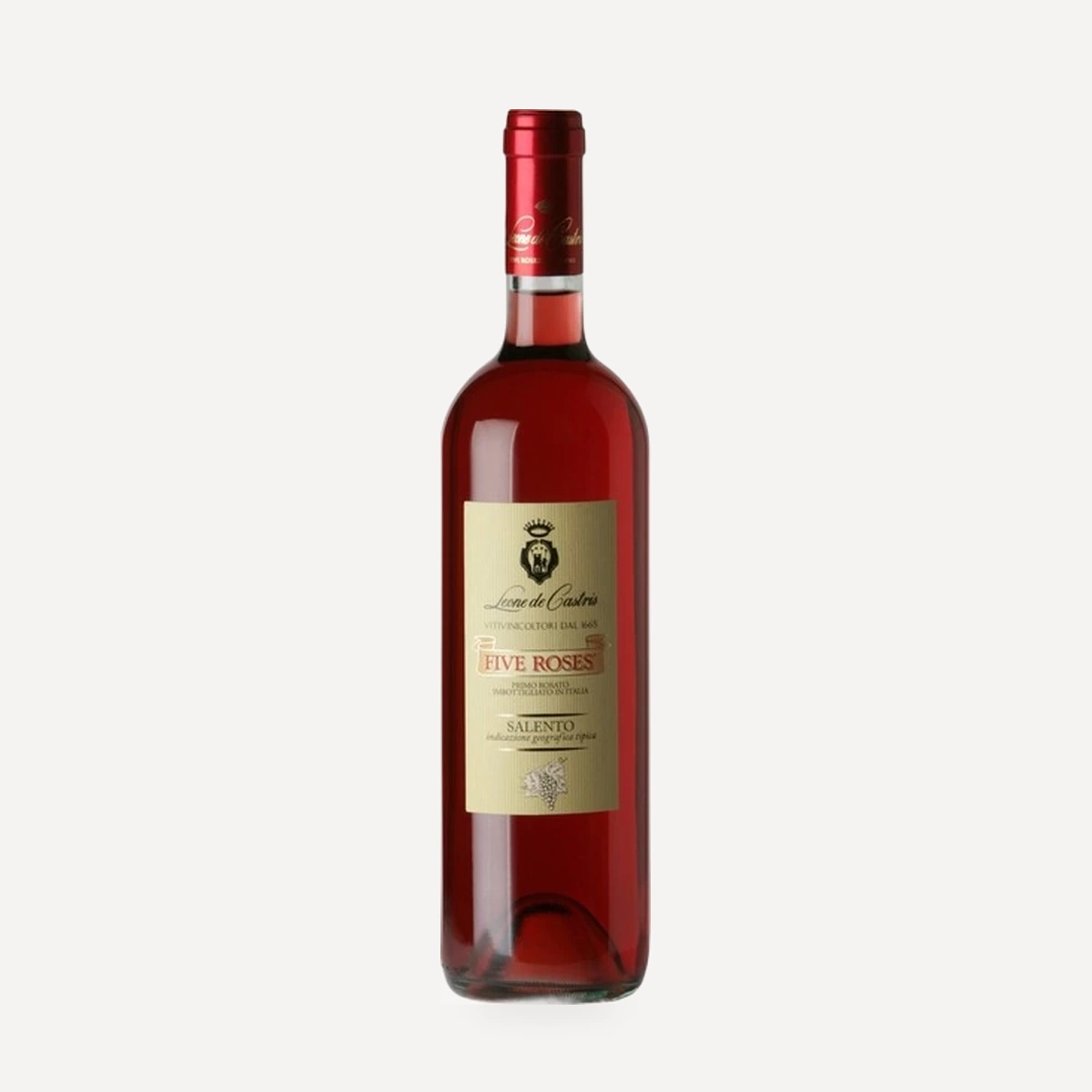 Five Roses Salento IGT wine — Leone de Castris winery — Dionysus
