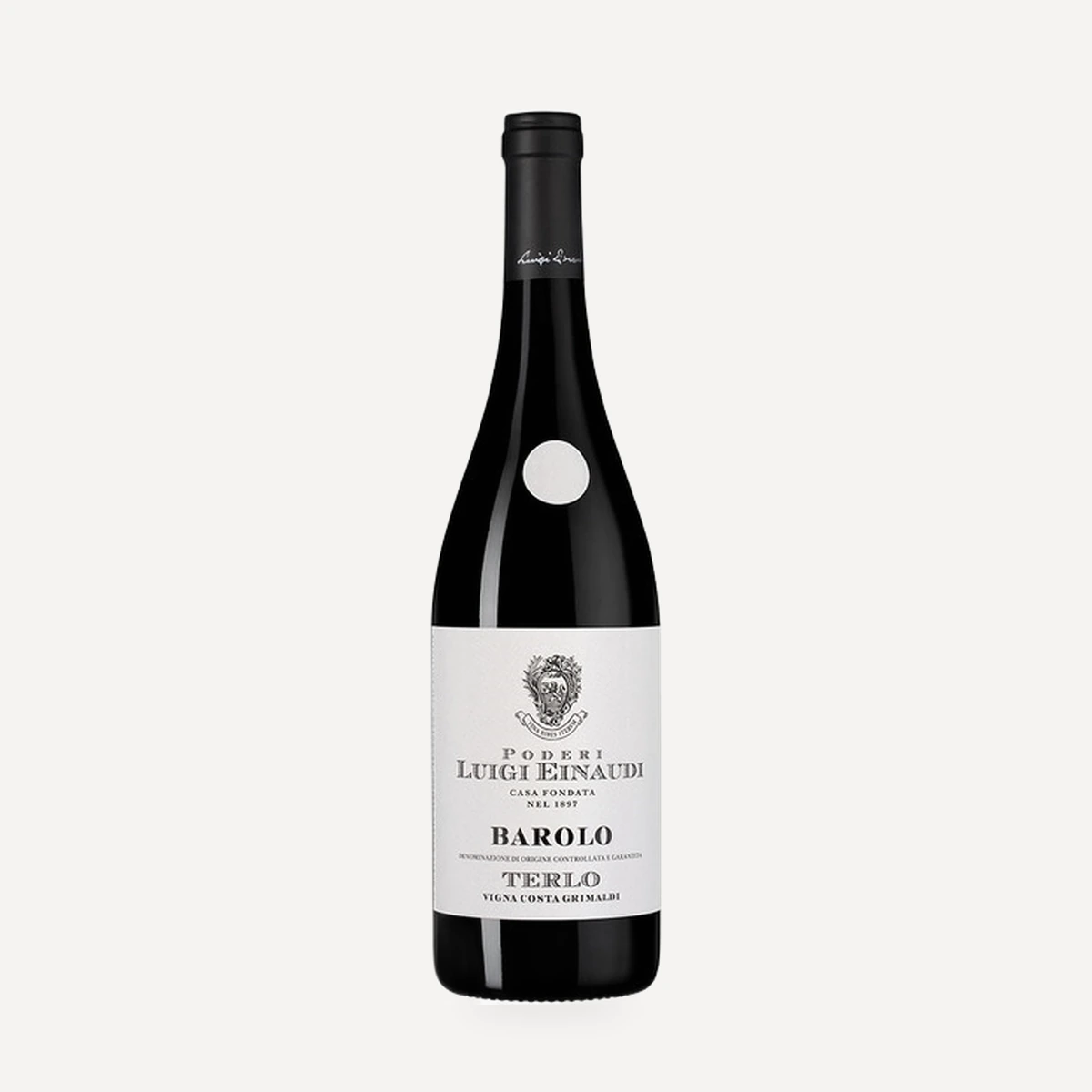 Barolo Costa Grimaldi DOCG wine — Luigi Einaudi winery — Dionysus