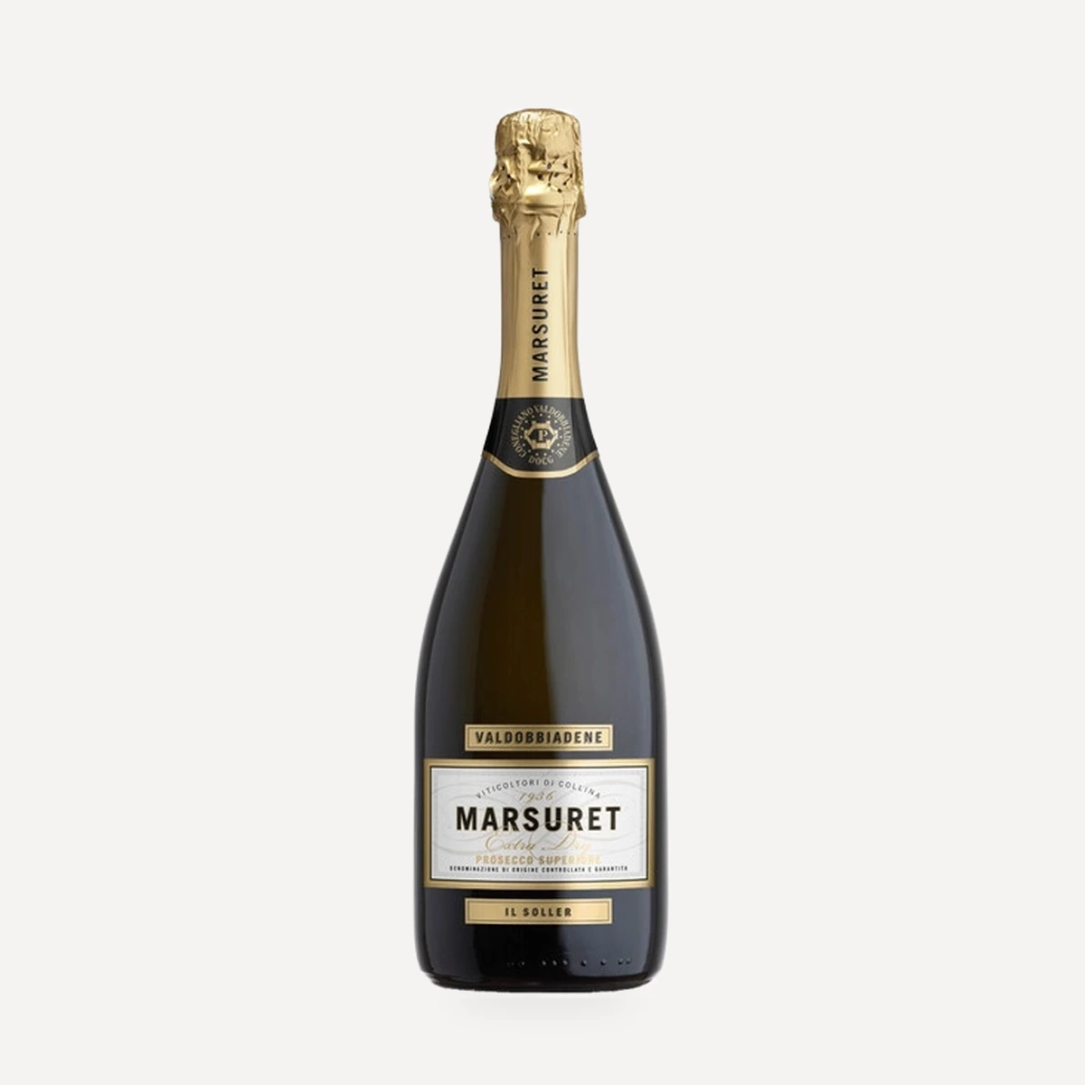Prosecco Valdobbiadene Superiore Il Soller Extra Dry DOCG wine — Marsuret winery — Dionysus