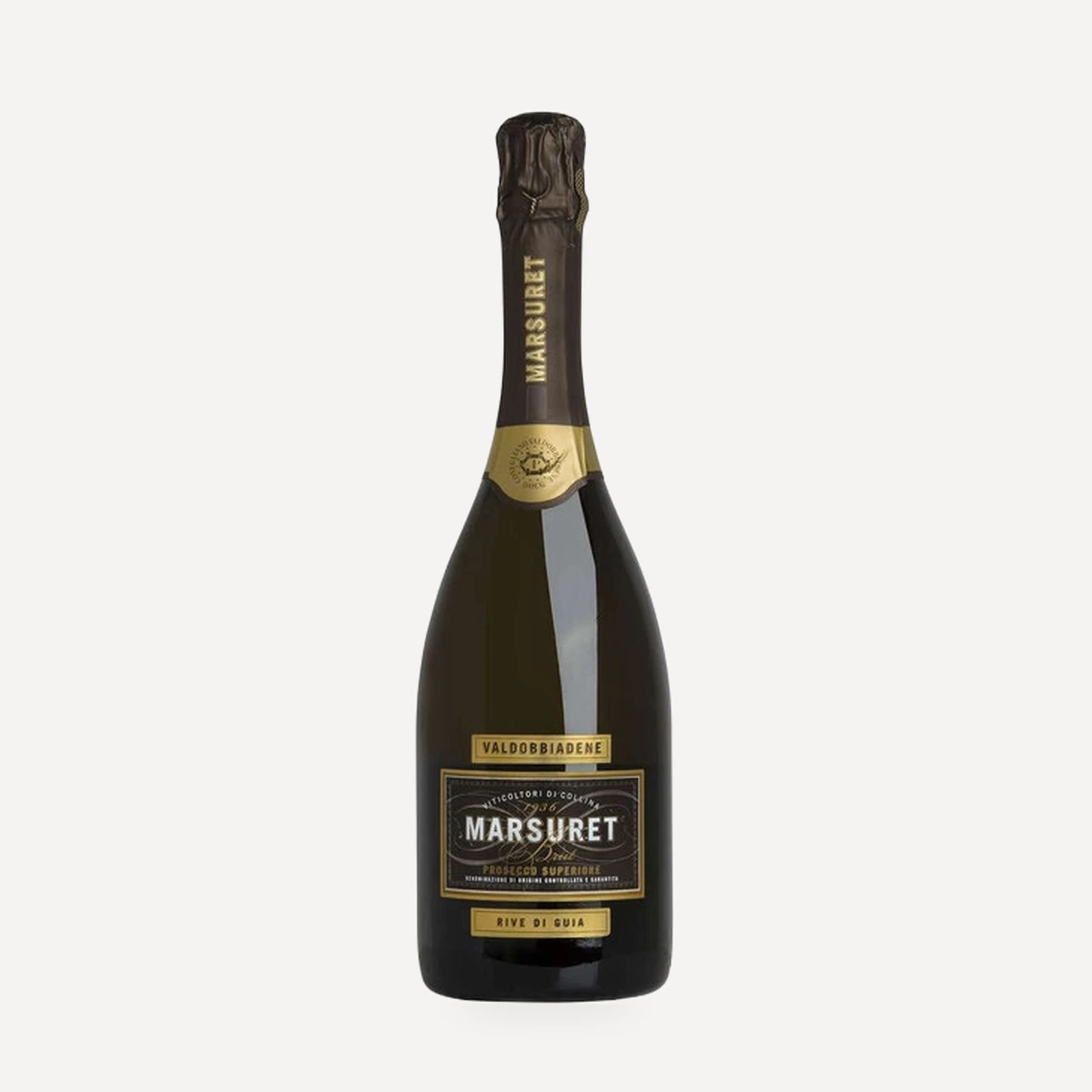 Prosecco Valdobbiadene Superiore Rive di Guia Extra Brut DOCG wine — Marsuret winery — Dionysus