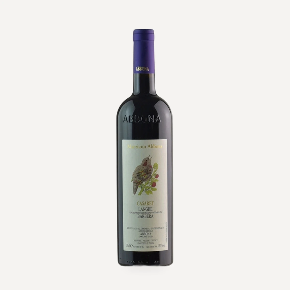 Langhe Barbera Casaret DOC wine — Marziano Abbona winery — Dionysus