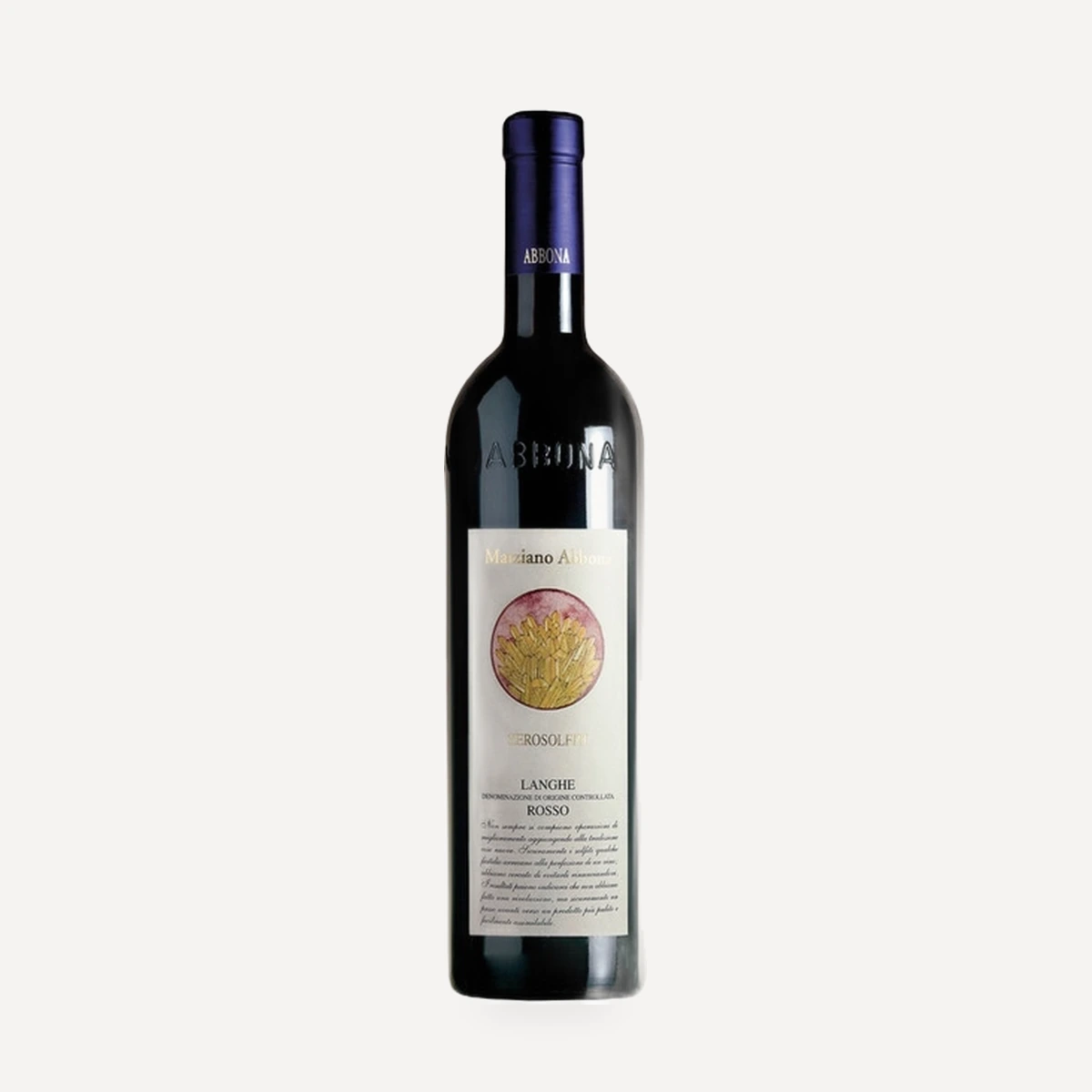 Langhe Rosso Zerosolfiti DOC wine — Marziano Abbona winery — Dionysus