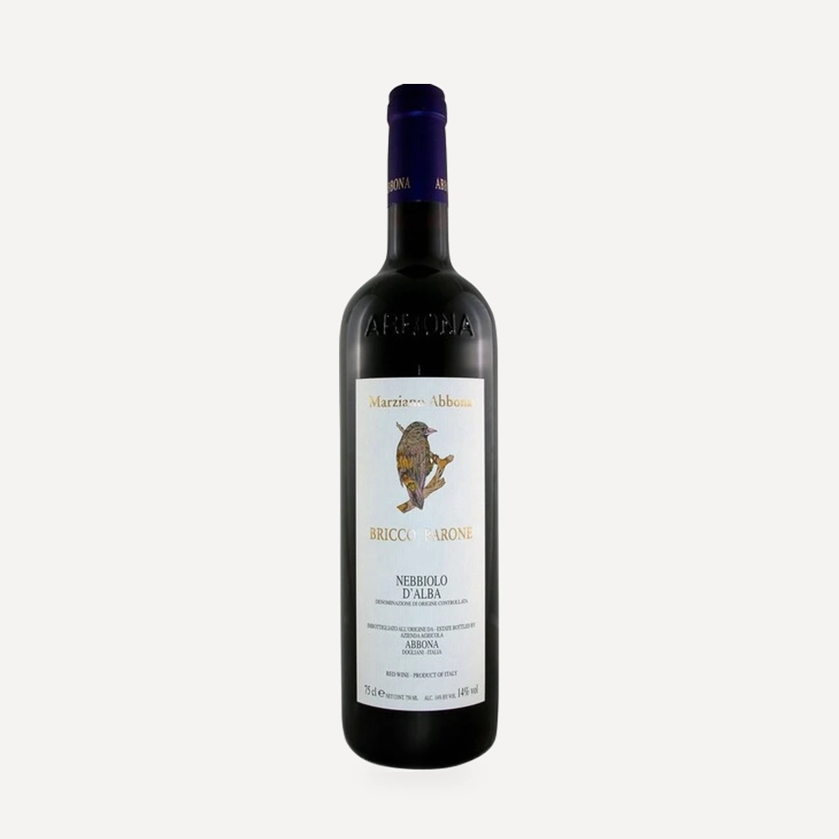 Nebbiolo d’Alba Bricco Barone DOC wine — Marziano Abbona winery — Dionysus