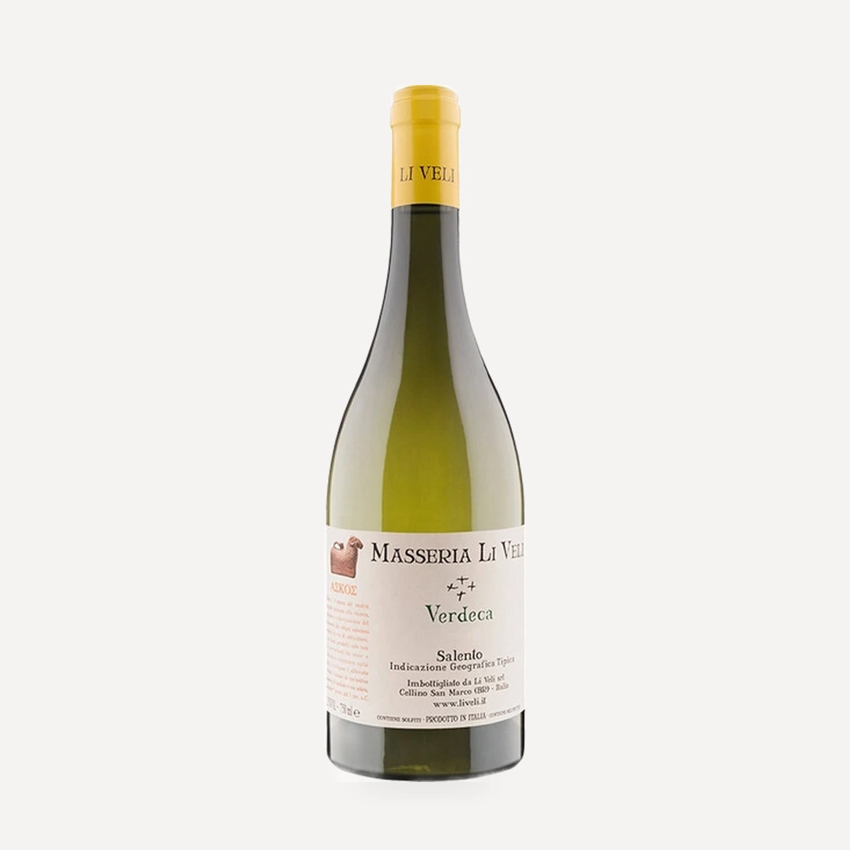 Askos Verdeca Salento IGT wine — Masseria Li Veli winery — Dionysus