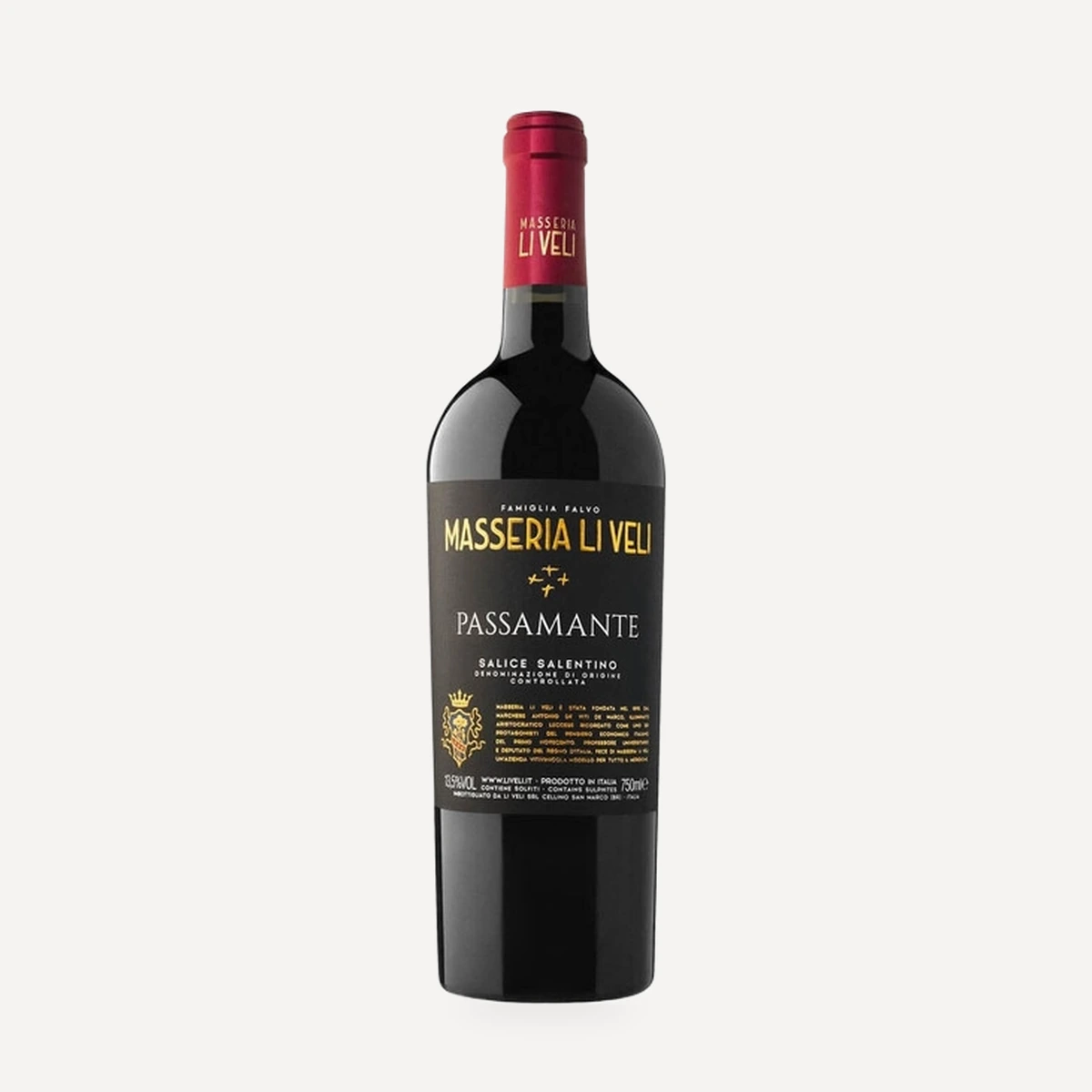 Passamante Salice Salentino DOC wine — Masseria Li Veli winery — Dionysus