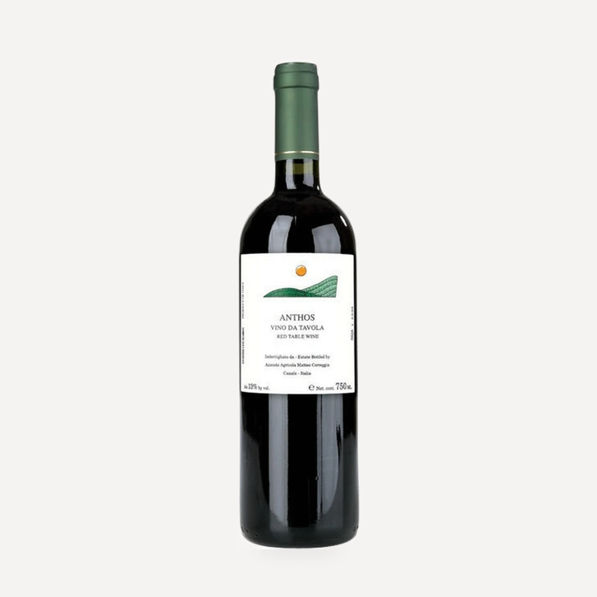 Anthos wine — Matteo Correggia winery — Dionysus