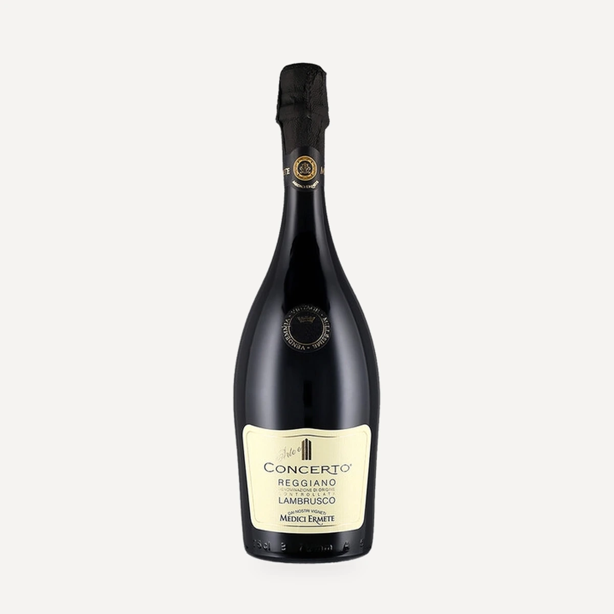 Concerto Organic Lambrusco Reggiano DOC wine — Medici Ermete winery — Dionysus