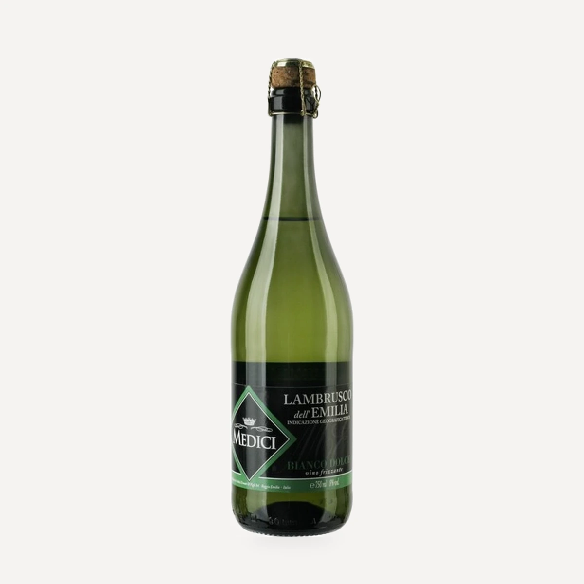 Lambrusco Emilia White Sweet Bianco Sweet IGT wine — Medici Ermete winery — Dionysus