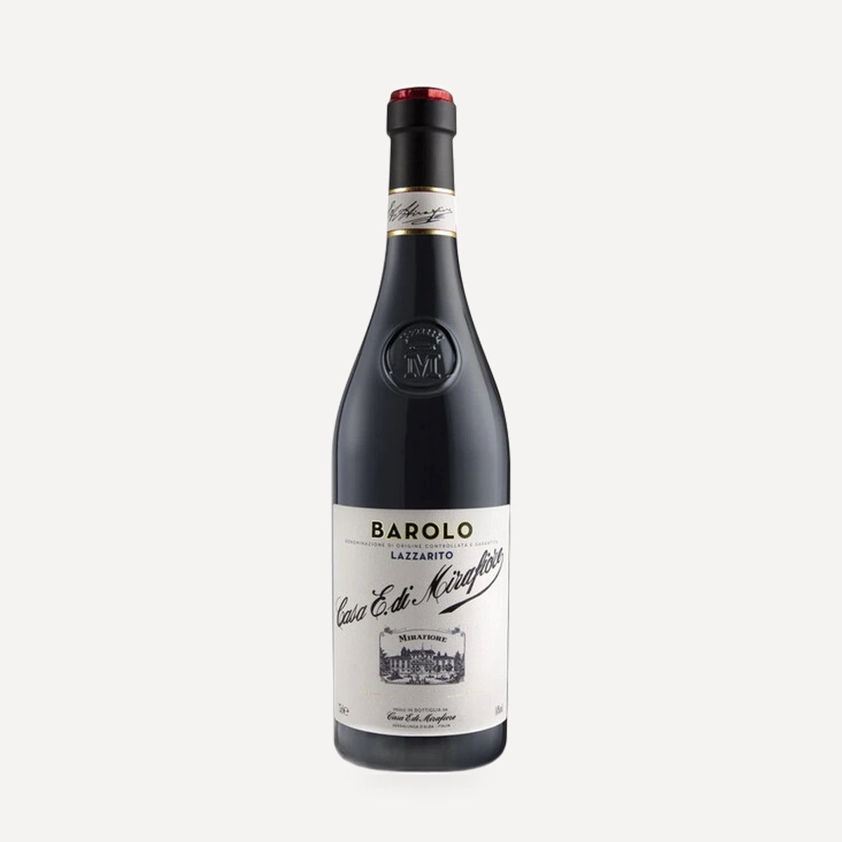 Barolo Lazzarito wine — Mirafiore winery — Dionysus