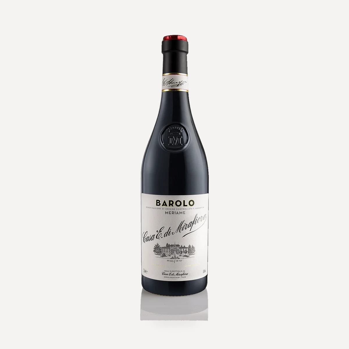 Barolo Meriame wine — Mirafiore winery — Dionysus