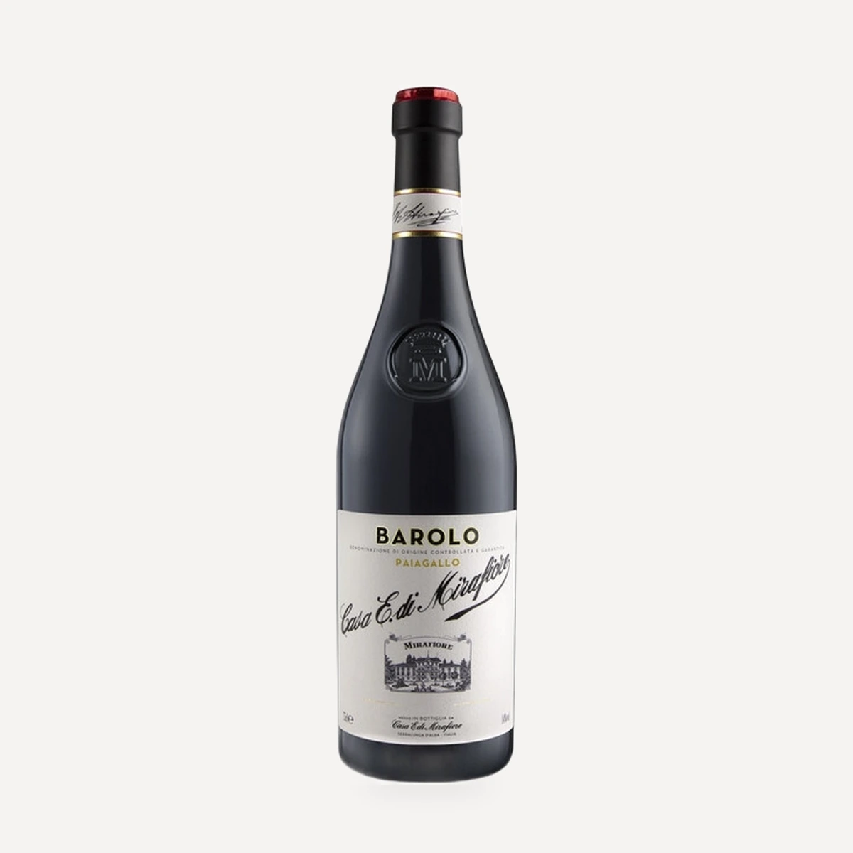 Barolo Paiagallo wine — Mirafiore winery — Dionysus
