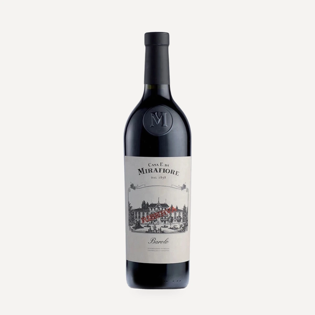 Barolo Riserva wine — Mirafiore winery — Dionysus