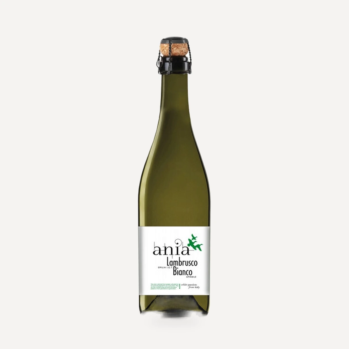Ania Lambrusco Bianco Amabile Emilia IGT wine — Morando winery — Dionysus