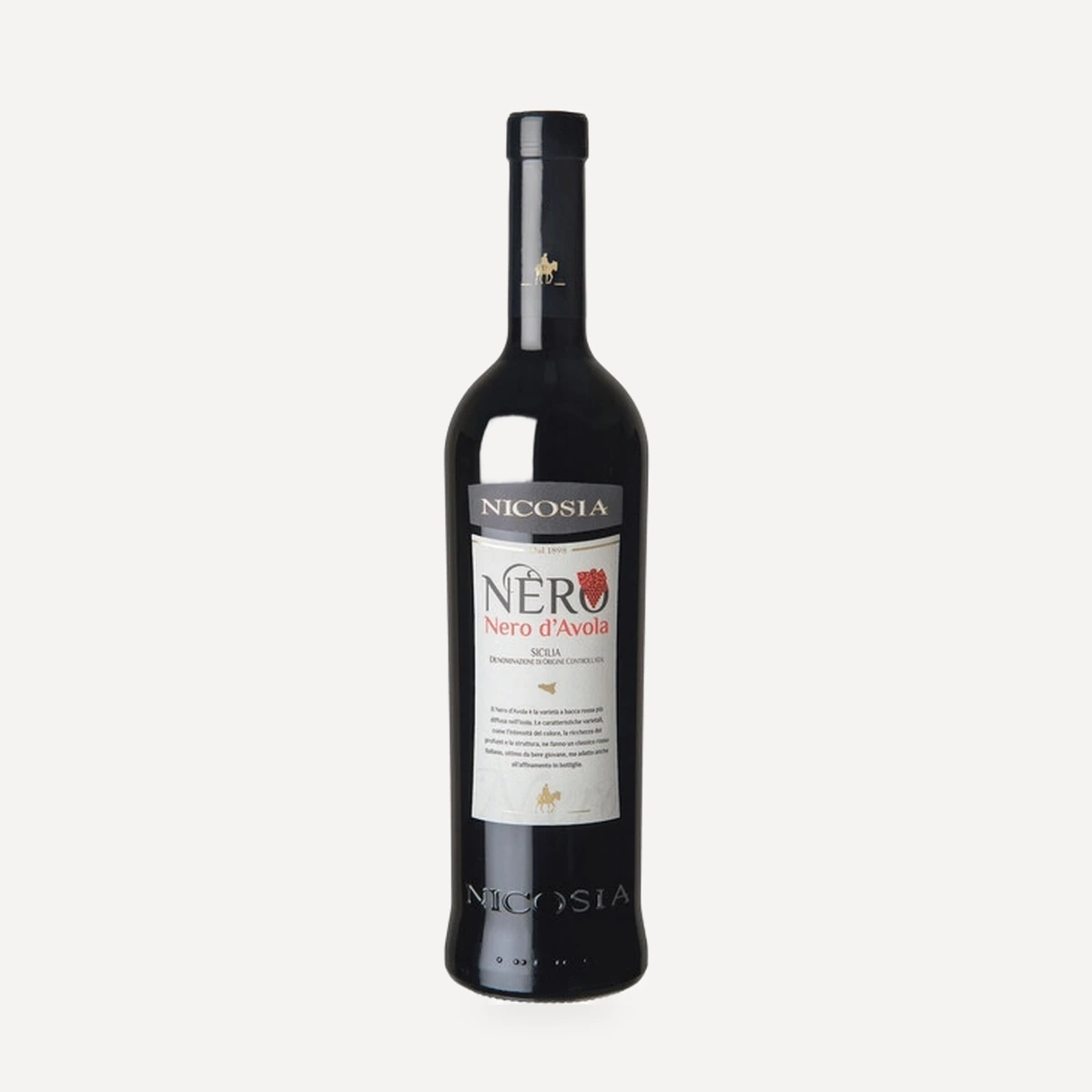 Nero Nero d'Avola Sicilia DOC wine — Nicosia winery — Dionysus