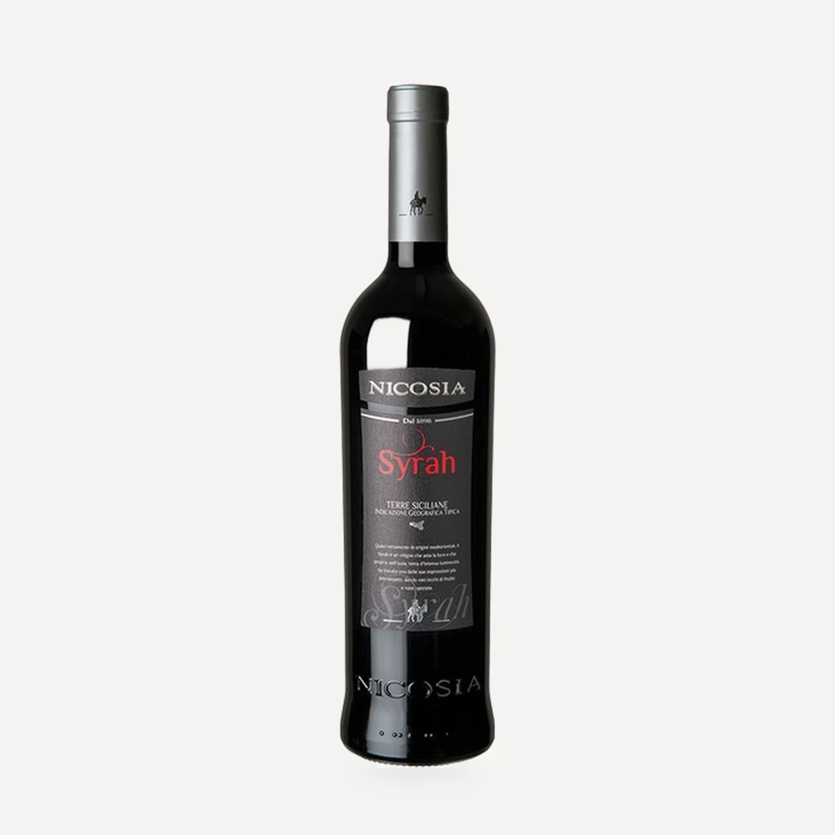 Syrah Terre Siciliane IGT wine — Nicosia winery — Dionysus