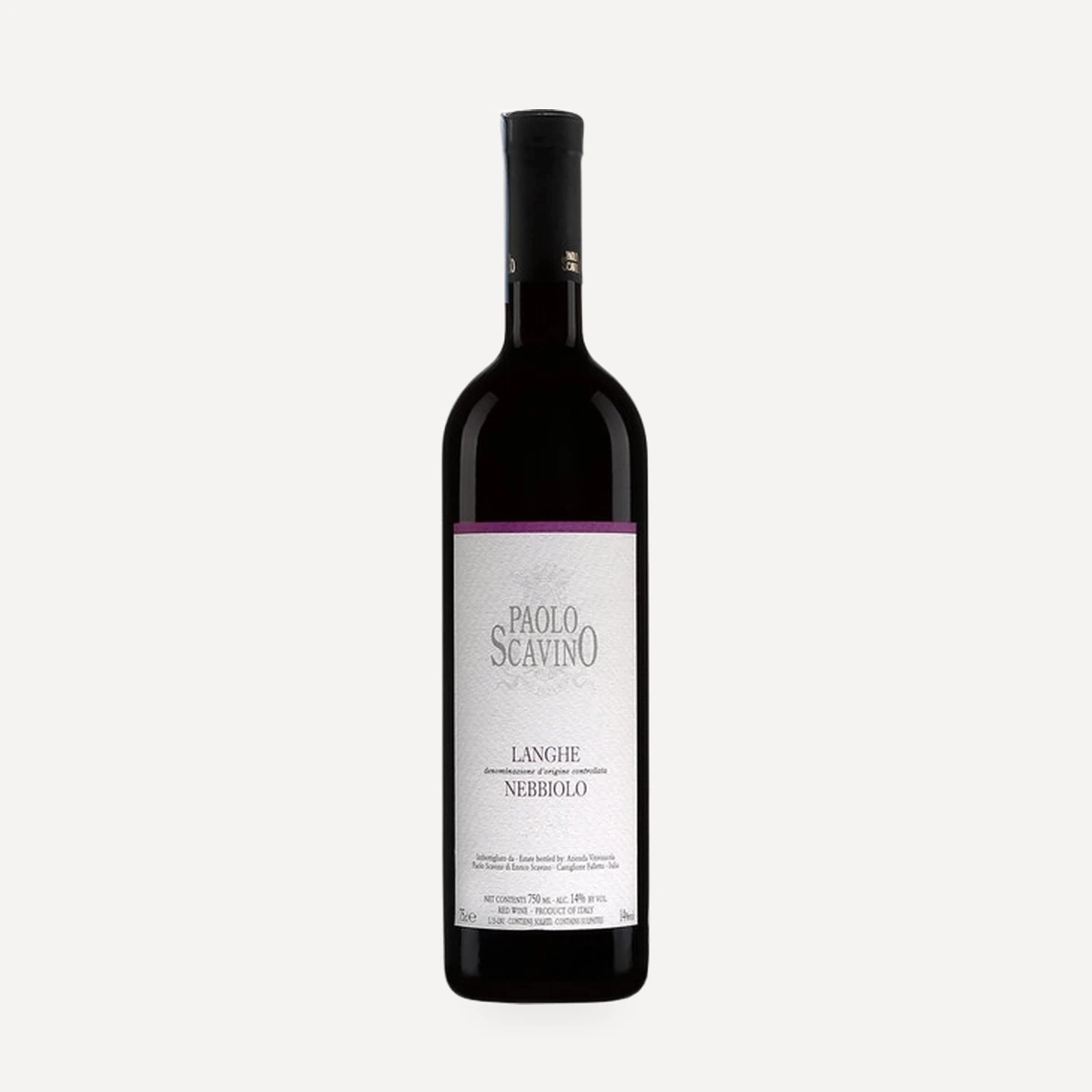 Langhe Nebbiolo DOC wine — Paolo Scavino winery — Dionysus