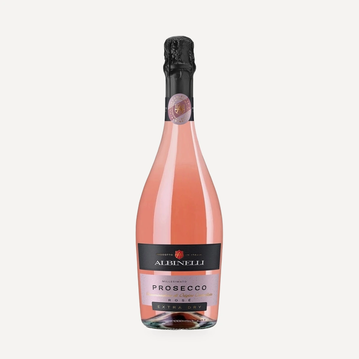 Albinelli Prosecco Extra Dry Rose Millesimato DOC wine — Perlino winery — Dionysus