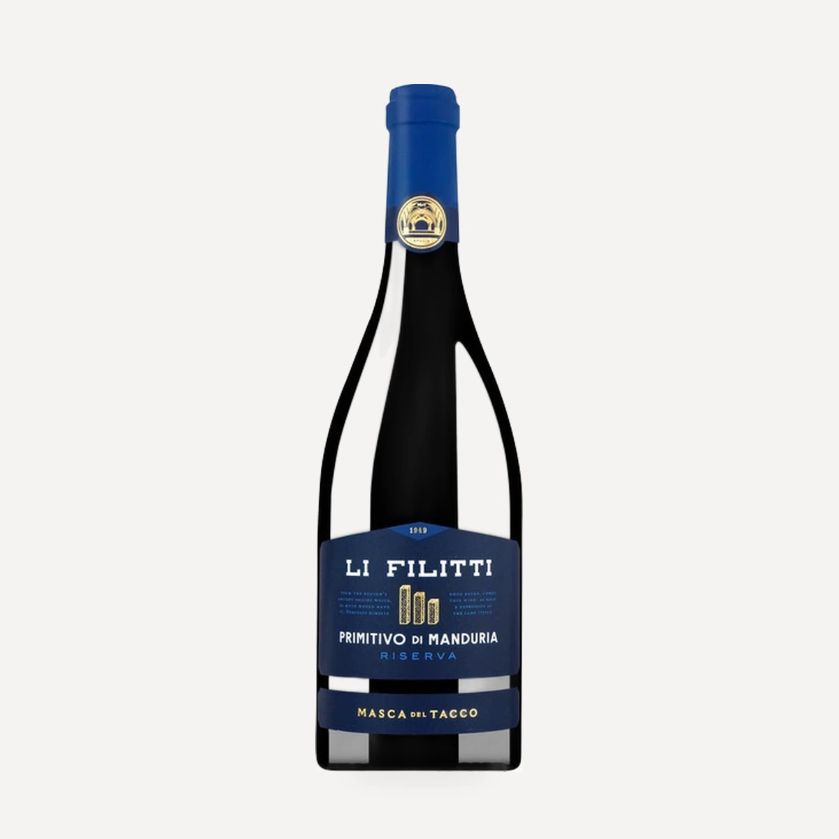 Li Filitti Primitivo di Manduria Riserva DOP wine — Poggio Le Volpi winery — Dionysus