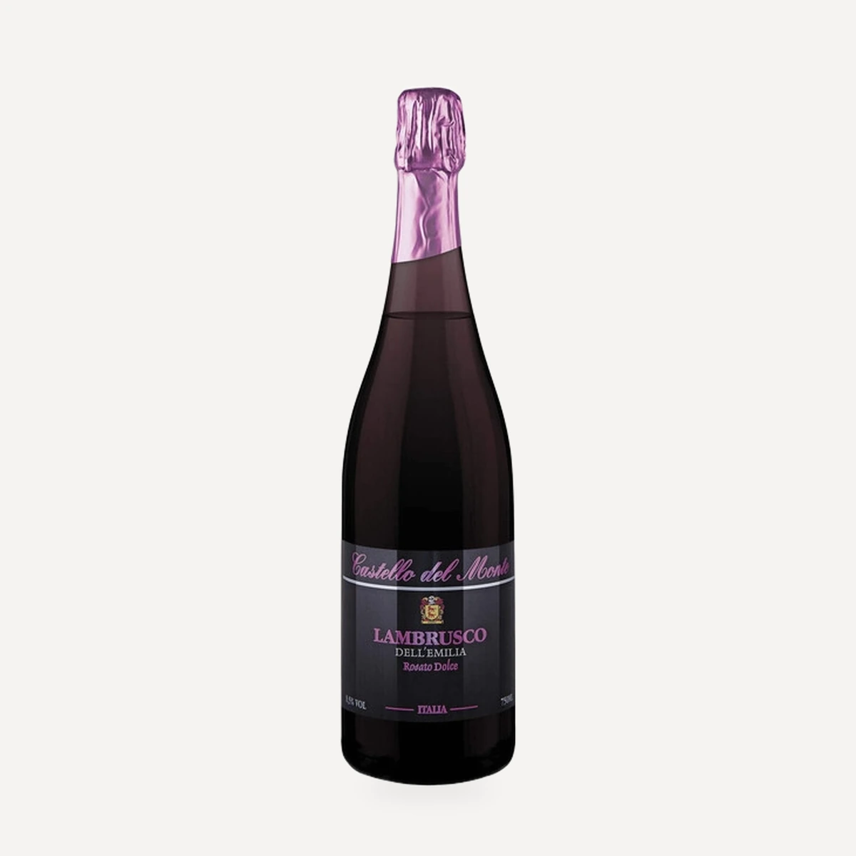 Castello del Monte Lambrusco dell Emilia Rosato IGT wine — Puianello winery — Dionysus