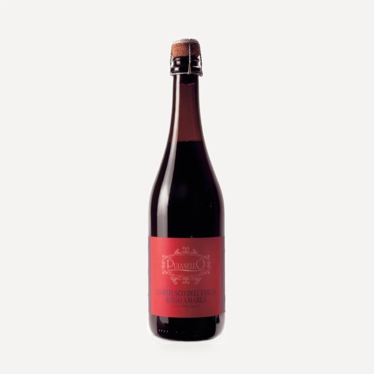 Lambrusco dell'Emilia Rosso Amabile IGT wine — Puianello winery — Dionysus