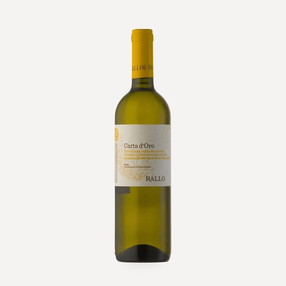 Carta d'Oro wine — Rallo winery — Dionysus